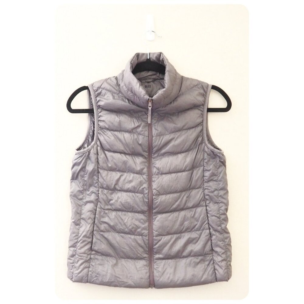 !! Uniqlo Gray Ultra Light Down Puffer Vest sz S